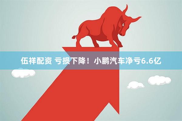 伍祥配资 亏损下降！小鹏汽车净亏6.6亿